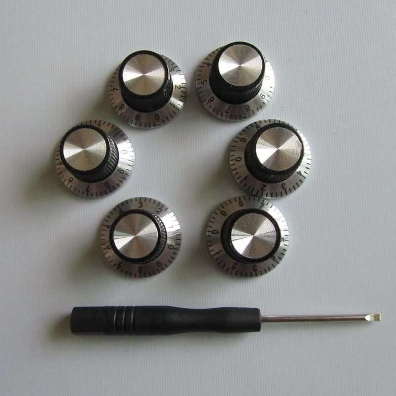 Unbranded 10 Piece Guitar AMP Amplifier Effect Pedal Knobs Chrome ...