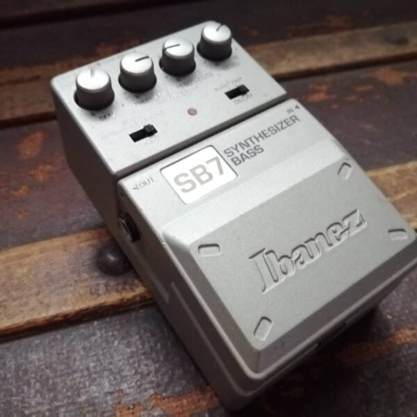 1990s Ibanez SB7 Synthesizer Bass Silver - used Ibanez       Synthesizer          Bass  Guitar Effect Pedal