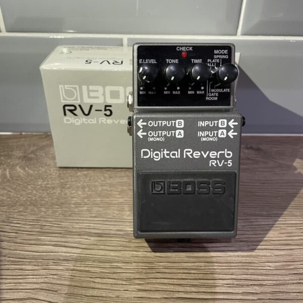 2002 - Present Boss RV-5 Digital Reverb (Dark Gray Label) Grey - used Boss     Reverb                 Guitar Effect Pedal