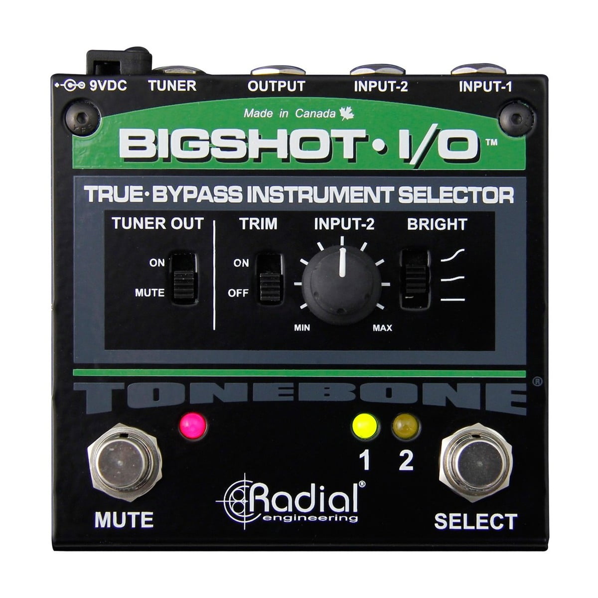 Radial Tonebone BigShot I/O True Bypass Instrument Selector - New Radial                   Guitar Effect Pedal
