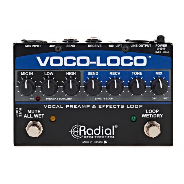 Radial Voco-Loco Effects Switcher for Vocals and Instruments - New Radial EQ Guitar Effect Pedal