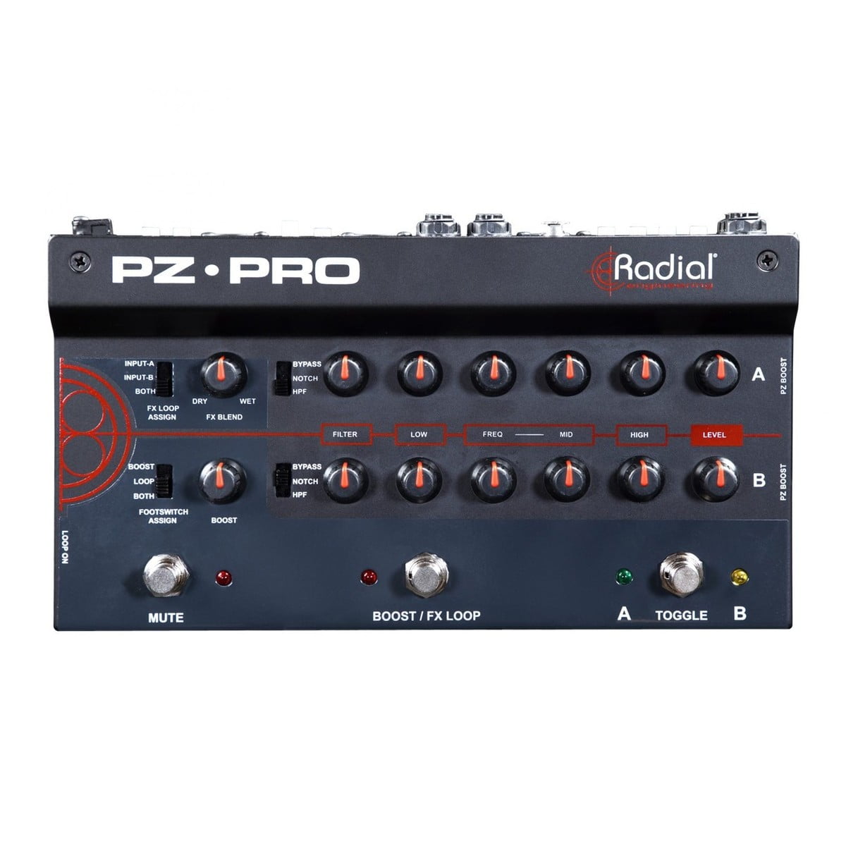 Radial Tonebone PZ-Pro 2-Channel Acoustic Preamp - New Radial              EQ     Guitar Effect Pedal