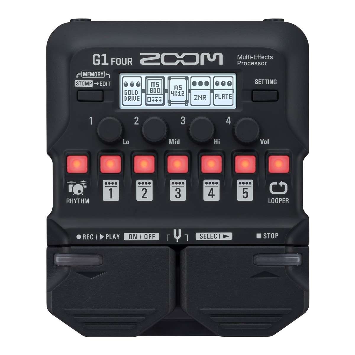 Zoom G1 FOUR Multi-Effects Pedal - New Zoom             Looper           Guitar Effect Pedal