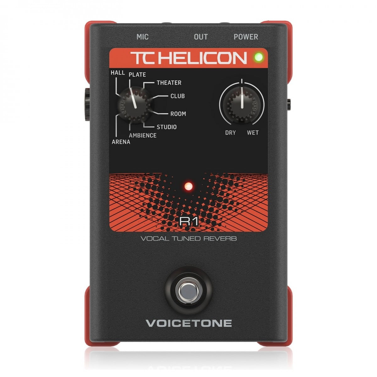 TC Helicon VoiceTone R1 Vocal Tuned Reverb Voice Processor - New TC Helicon           Reverb        Guitar Effect Pedal