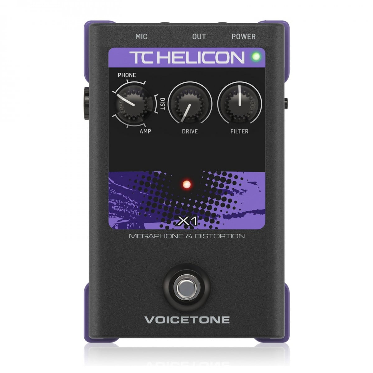 TC Helicon VoiceTone X1 Megaphone and Distortion Vocal Processor - New TC Helicon                 Distortion  Guitar Effect Pedal