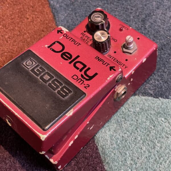 1981 - 1984 Boss DM-2 Delay (Black Label) Pink - used Boss               Delay    Guitar Effect Pedal