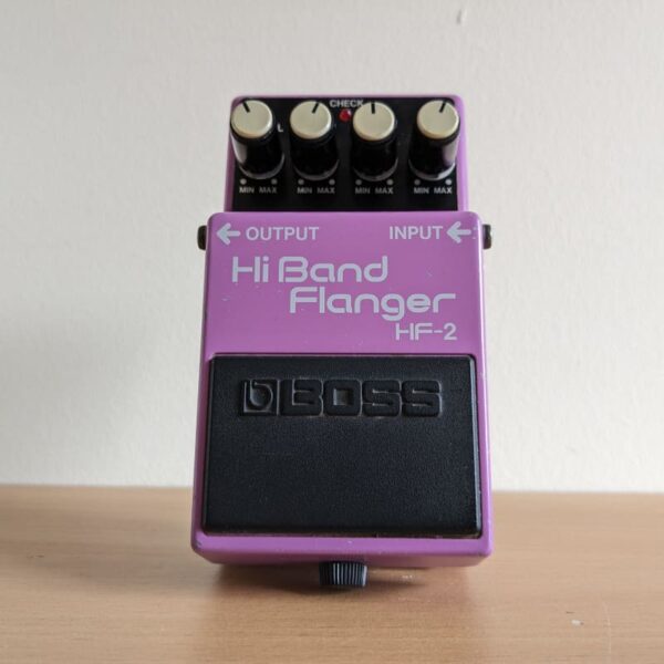 1985 - 1989 Boss HF-2 Hi Band Flanger (Green Label) Pink - used Boss            Flanger       Guitar Effect Pedal