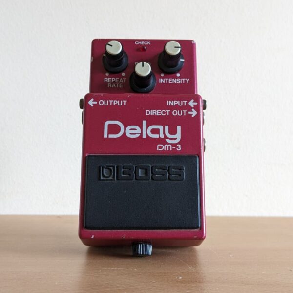 1984 - 1986 Boss DM-3 Delay (Green Label) Red - used Boss                 Delay     Guitar Effect Pedal