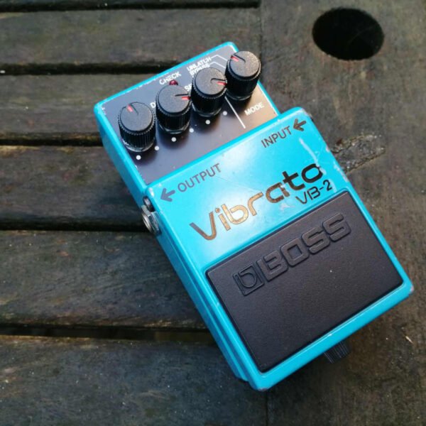 1982 - 1986 Boss VB-2 Vibrato (Black Label) Blue - used Boss   Vibrato                Guitar Effect Pedal