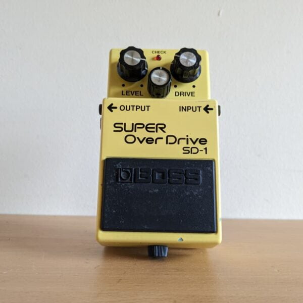 1981 - 1988 Boss SD-1 Super OverDrive (Black Label) Yellow - used Boss       Overdrive            Guitar Effect Pedal