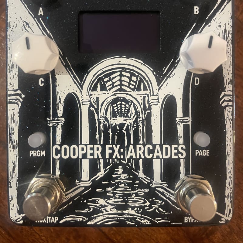 2020 - 2021 Cooper FX Arcades Multi-Effect Console Black Sparkle - used Cooper FX     Pitch          Delay    Guitar Effect Pedal