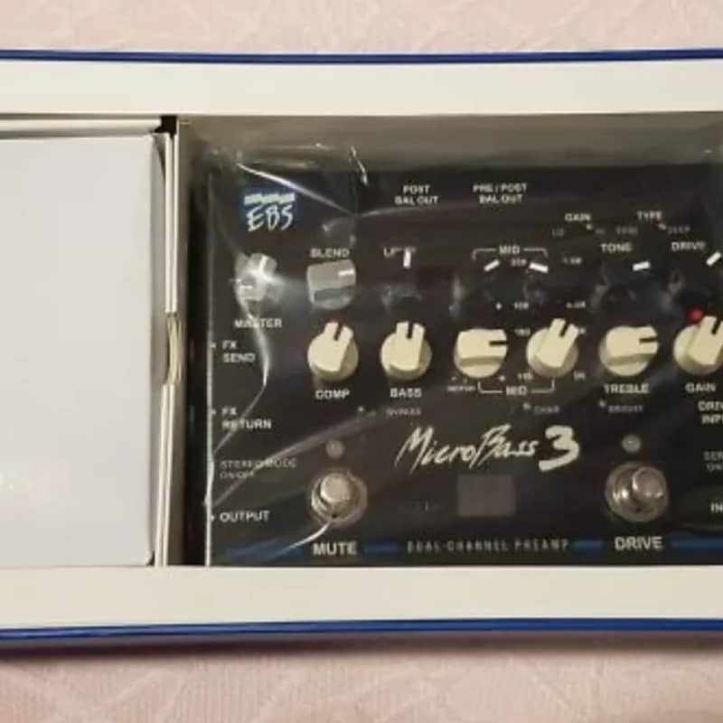 EBS MicroBass 3 2-channel Preamp Pedal - used EBSPreamp                   Guitar Effect Pedal