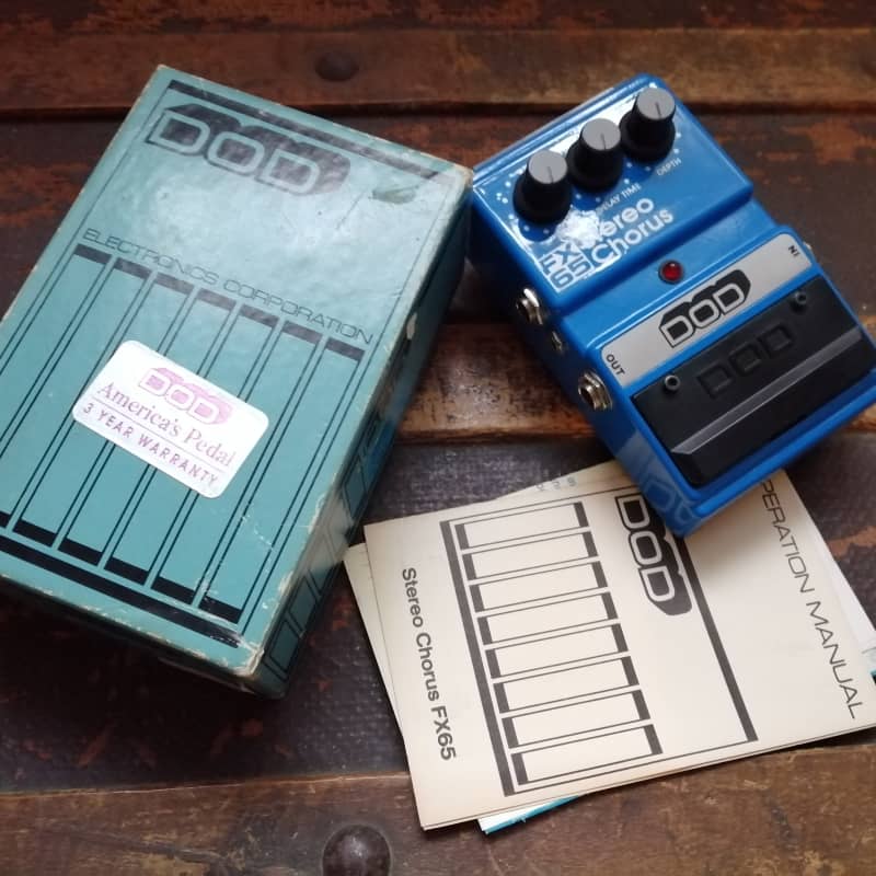 1990s DOD Stereo Chorus FX65 Blue - used DOD    Stereo            Chorus   Guitar Effect Pedal