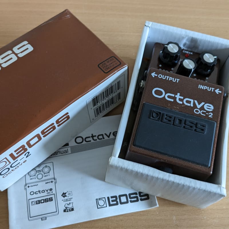 1989 - 1997 Boss OC-2 Octave (Black Label) Brown - used Boss        Octave           Guitar Effect Pedal