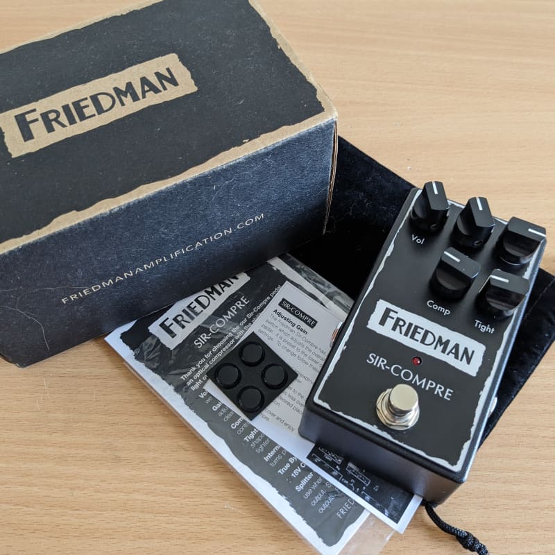 2010s Friedman Sir-Compre Optical Compressor with Overdrive Black - used Friedman       Overdrive            Guitar Effect Pedal