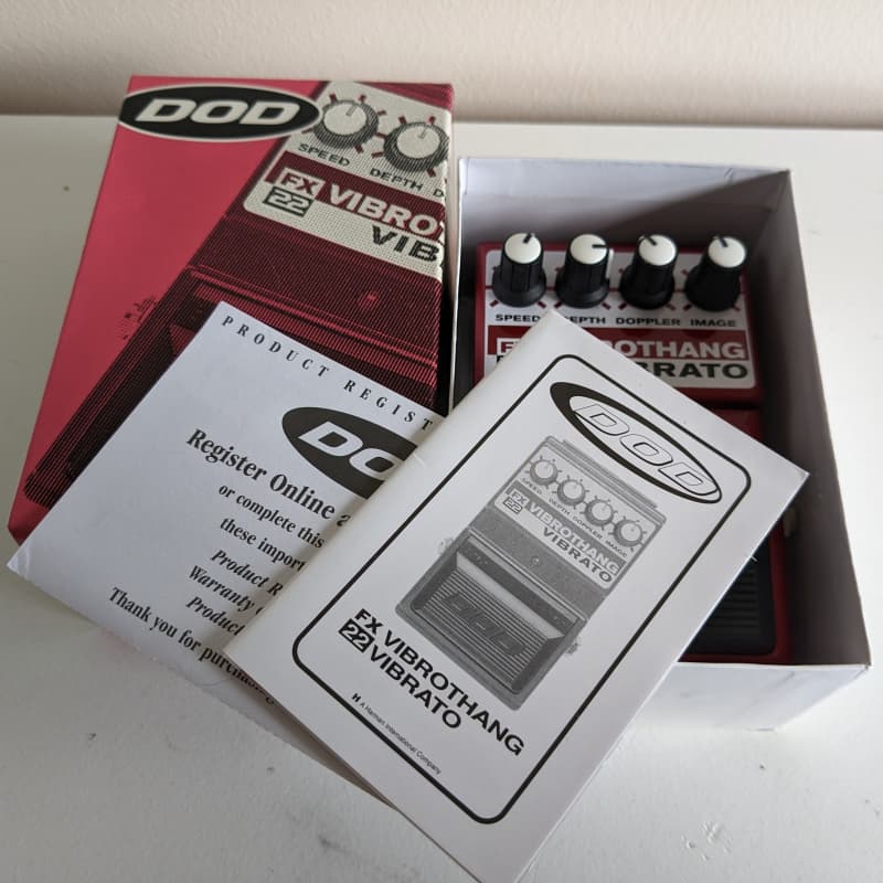 1990 DOD Vibrothang FX22 Red - used DOD                   Guitar Effect Pedal