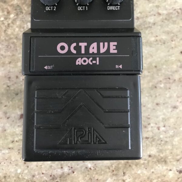 80 s Aria AOC-1 Octave pedal Black / Purple - used Aria Guitar Effect Pedal