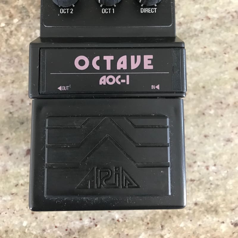 80 s Aria AOC-1 Octave pedal Black / Purple - used Aria              Octave        Guitar Effect Pedal