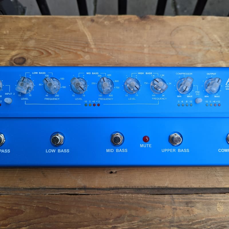 Bassics BPA-1 preamp pedal Blue - used BassicsPreamp                   Guitar Effect Pedal
