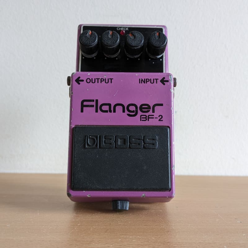 1984 - 1990 Boss BF-2 Flanger (Green Label) Purple - used Boss              Flanger        Guitar Effect Pedal