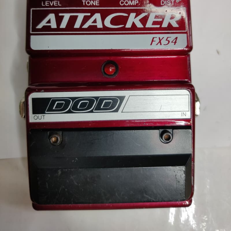 1990s DOD FX54 Attacker Compressor / Distortion Red - used DOD              Distortion     Guitar Effect Pedal