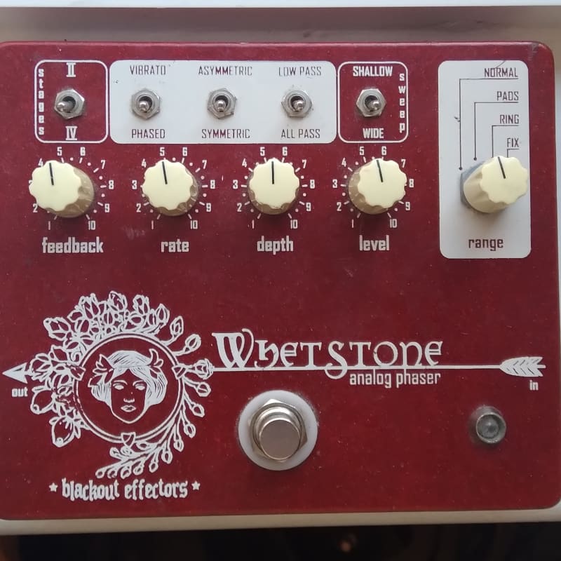 2010s Blackout Effectors Whetstone V2 Red - used Blackout Effectors      Phaser             Guitar Effect Pedal