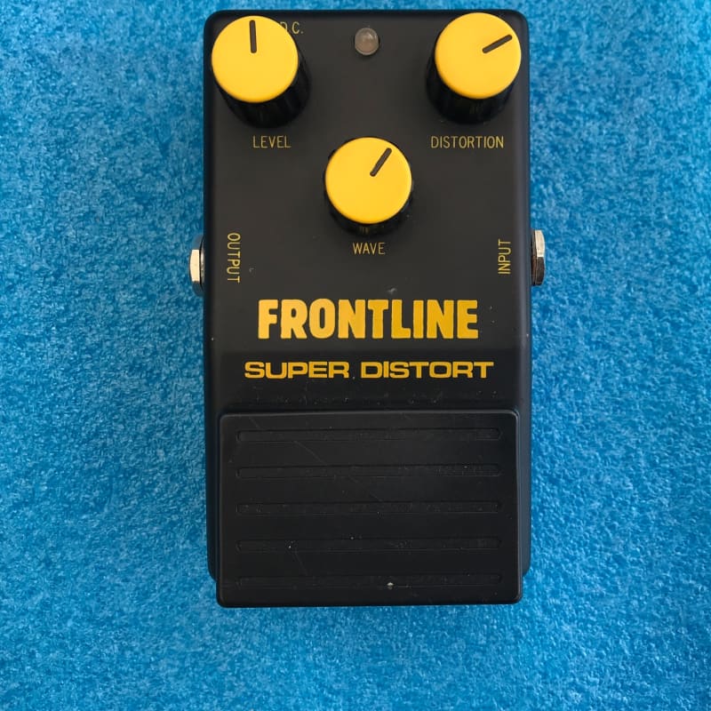 1983 ish Frontline Super Distortion Black/ yellow - used Frontline       Overdrive     Fuzz  Distortion     Guitar Effect Pedal
