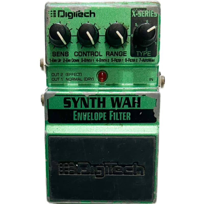 2010s DigiTech X-Series Synth Wah Envelope Filter Green - used DigiTech Wah                  Guitar Effect Pedal
