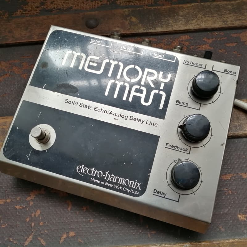 1970s Electro-Harmonix Memory Man Silver / Blue - used Electro-HarmonixModulation                   Guitar Effect Pedal
