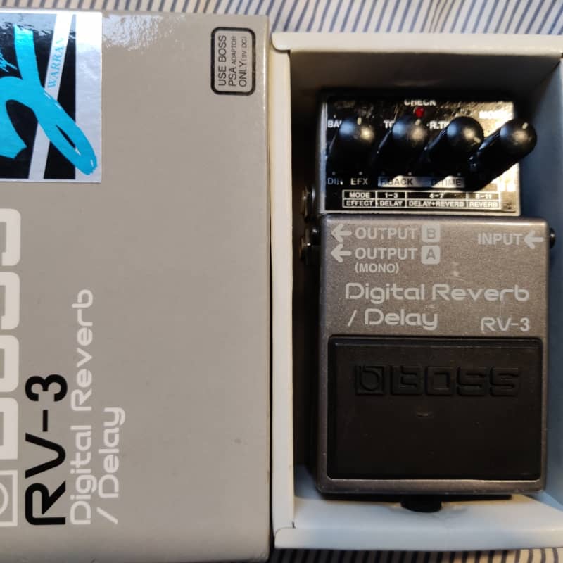 1994 - 2002 Boss RV-3 Digital Reverb/Delay (Pink or Dark Gray ... - used Boss     Reverb            Delay     Guitar Effect Pedal