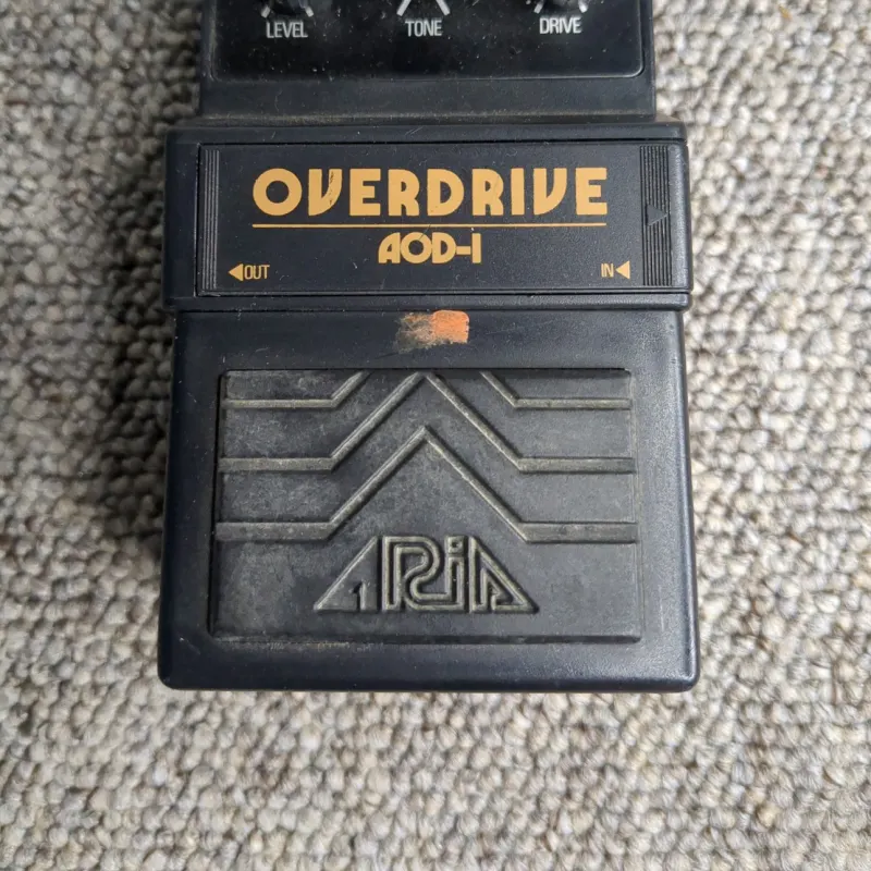 1980s Aria AOD-1 Black - used Aria         Overdrive             Guitar Effect Pedal