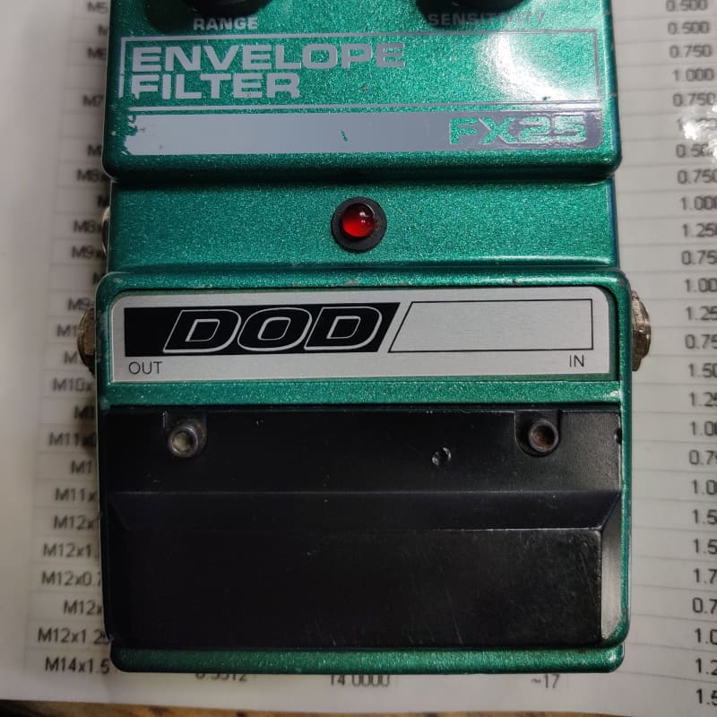 1983 DOD FX25 Envelope Filter Green - used DOD Wah                  Guitar Effect Pedal