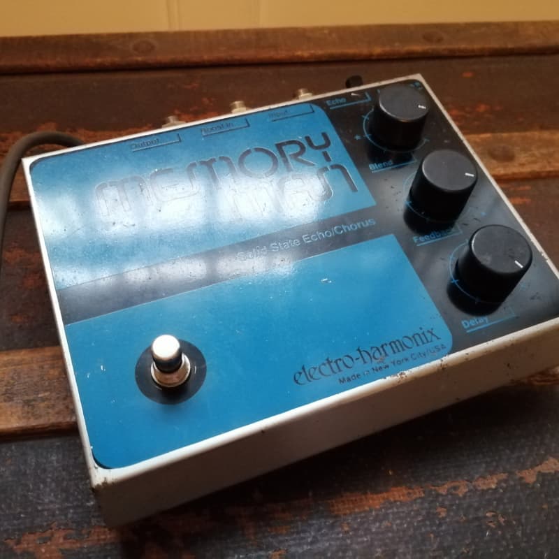 1970s Electro-Harmonix Memory Man Silver / Blue - used Electro-HarmonixModulation                   Guitar Effect Pedal