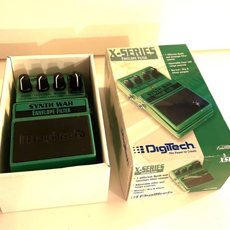2010s DigiTech X-Series Synth Wah Envelope Filter Green - used DigiTech Wah                  Guitar Effect Pedal