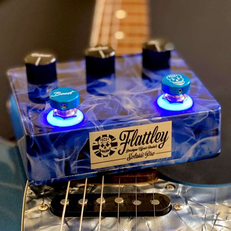 2023 Flattley Guitar Pedals Solaris Pro Fuzz with Boost Blue F... - new Flattley Guitar Pedals                   Fuzz   Guitar Effect Pedal