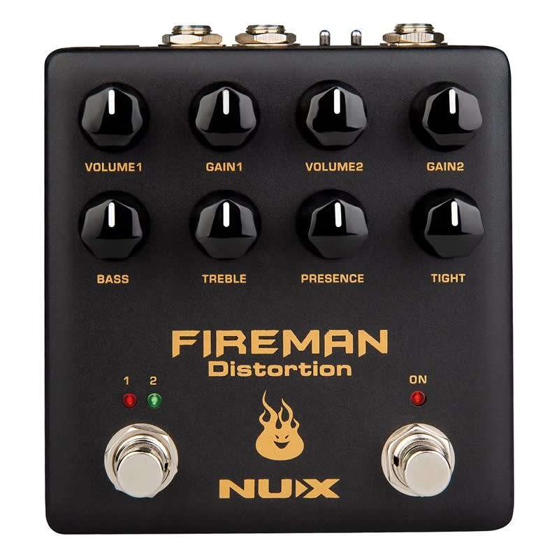 NuX NU-X Fireman Dual Distortion Pedal Fire - new Nux                 Distortion     Guitar Effect Pedal