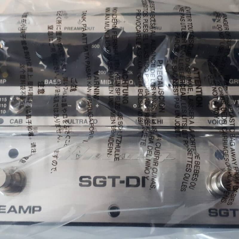 Ampeg Ampeg SGT-DI Bass Preamp Pedal Silver / Black - used Ampeg                    Bass  Guitar Effect Pedal