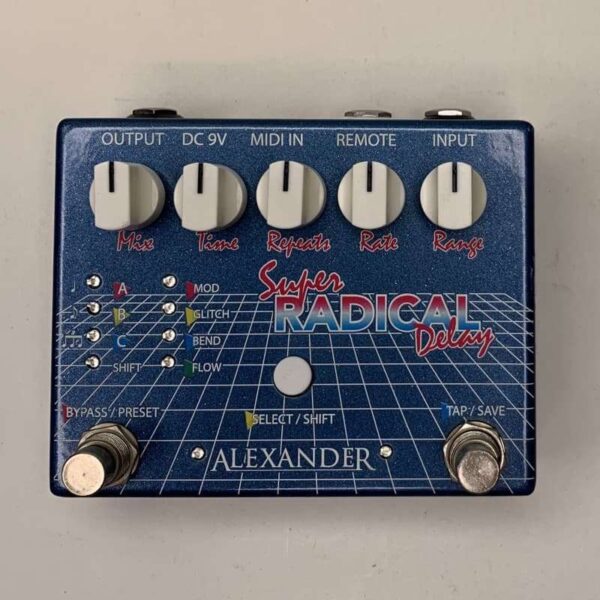 2010s Alexander Pedals Super Radical Delay Graphic - used Alexander Pedals Guitar Effect Pedal