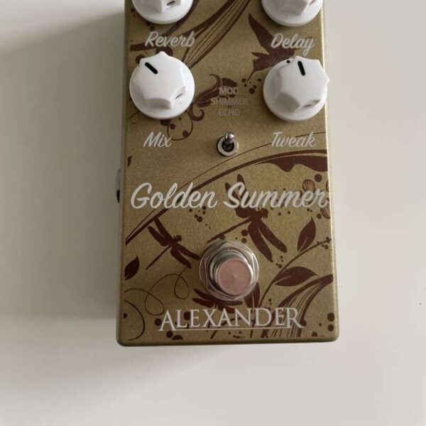 2010s Alexander Pedals Golden Summer Reverb/Delay Gold - used Alexander Pedals Guitar Effect Pedal