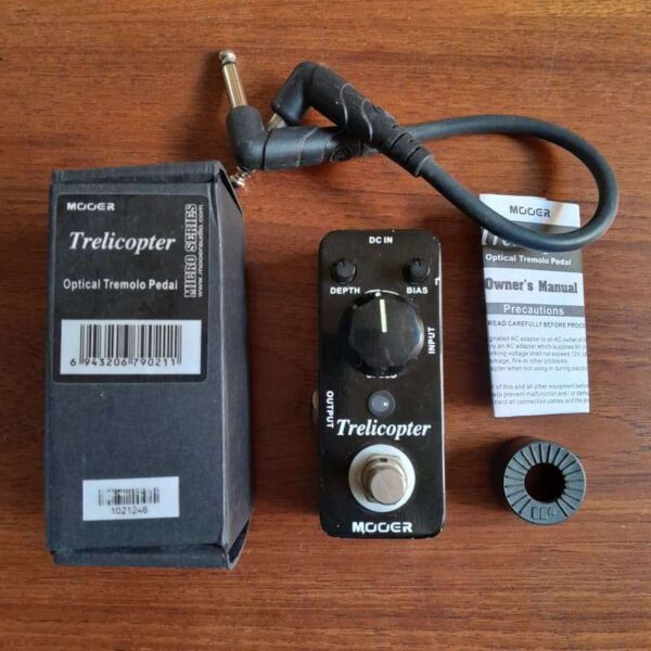 2010s Mooer Trelicopter Tremolo Guitar Effect Pedal Black - used Mooer Guitar Effect Pedal