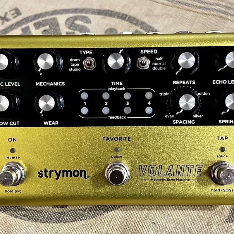 2020s Strymon Volante Magnetic Echo Machine Pedal Lime Green - used Strymon                   Echo   Guitar Effect Pedal