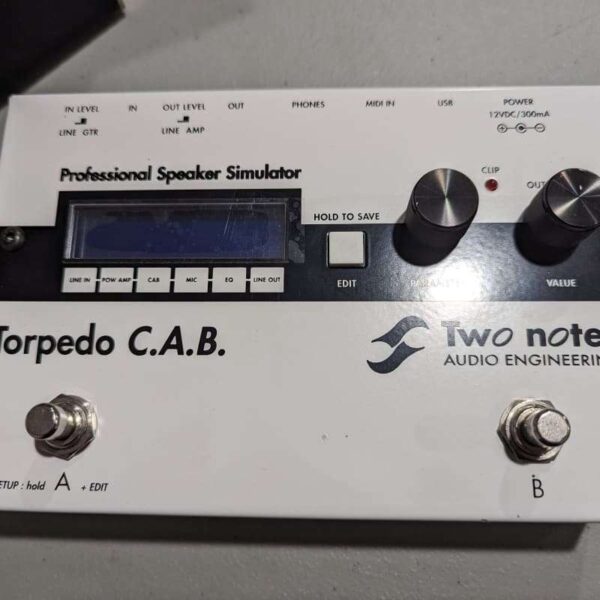 2010s Two Notes Torpedo C.A.B. Speaker Simulator Pedal White /... - used Two Notes Guitar Effect Pedal