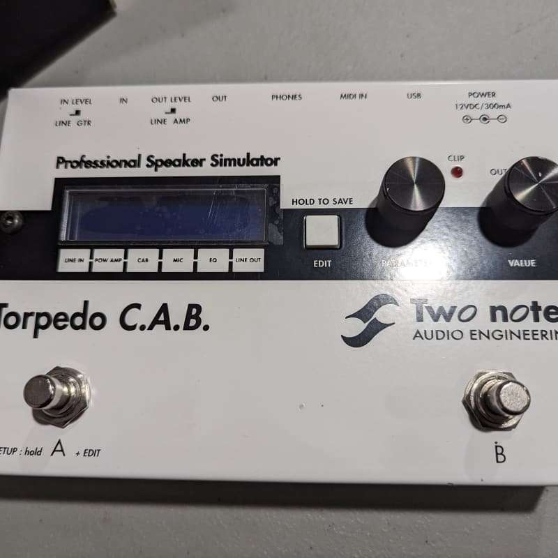 2010s Two Notes Torpedo C.A.B. Speaker Simulator Pedal White /... - used Two Notes                     Guitar Effect Pedal Guitar Effect Pedal