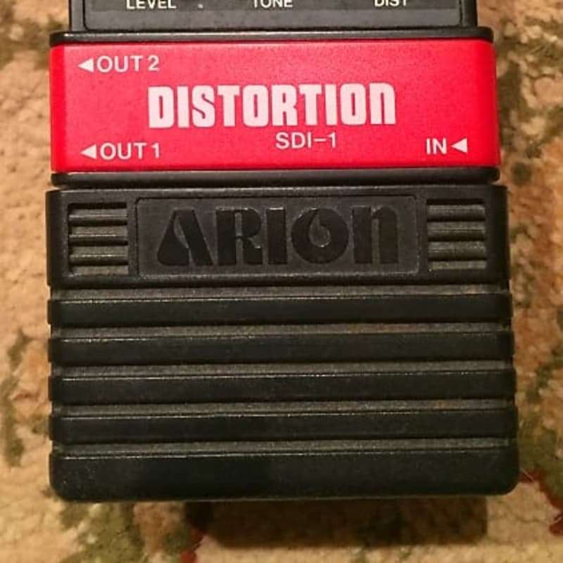 1980s Arion SD-1 Distortion Pedal Black/Pink - used Arion                 Distortion     Guitar Effect Pedal