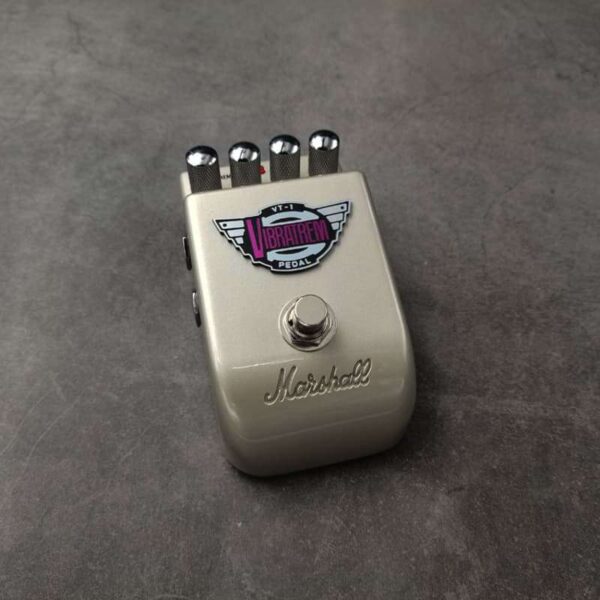 2010s Marshall VT-1 Vibratrem Vibrato and Tremolo Pedal Silver - used Marshall Guitar Effect Pedal