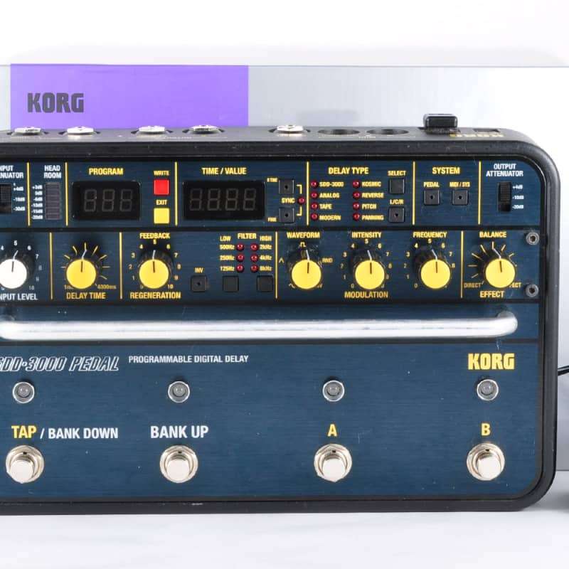 2010s Korg SDD-3000-PDL Programmable Digital Delay Pedal Black - used Korg                Delay      Guitar Effect Pedal
