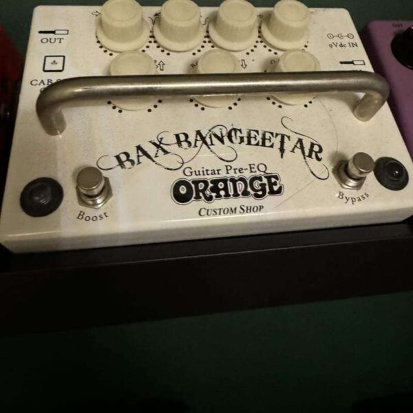 2010s Orange Bax Bangeetar Guitar Pre-EQ Pedal White - used Orange Guitar Effect Pedal