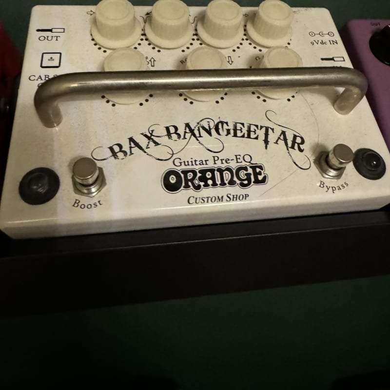 2010s Orange Bax Bangeetar Guitar Pre-EQ Pedal White - used Orange                     Guitar Effect Pedal Guitar Effect Pedal
