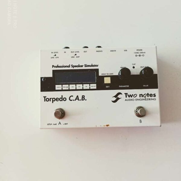 2010s Two Notes Torpedo C.A.B. Speaker Simulator Pedal White/B... - used Two Notes Guitar Effect Pedal