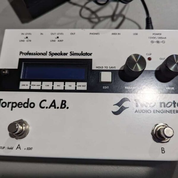 2010s Two Notes Torpedo C.A.B. Speaker Simulator Pedal White/B... - used Two Notes Guitar Effect Pedal